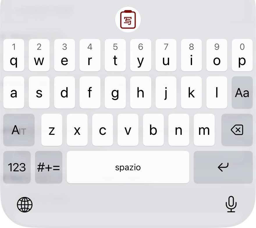 Small digit hints above the first letter row