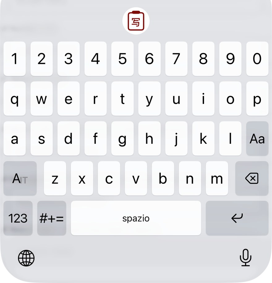 A real number row above the QWERTY letters